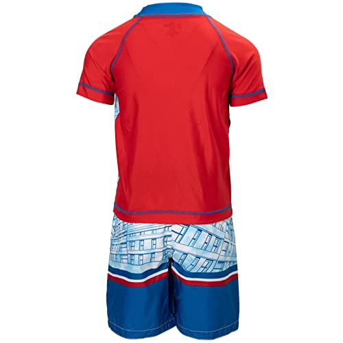 Marvel Spider-Man Toddler Boys Rash Guard And Swim Trunks Outfit Set Blue/Red 3T #TOP3