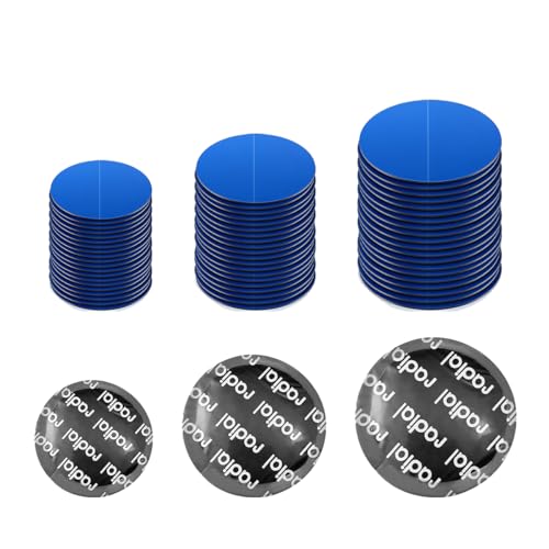 Ohleats 60PCS Tire Repair Patch, 32mm 42mm 58mm Rubber Tyre Puncture for Fast Repair, Round Auto Tire Repair Tool for Car Truck Motorcycle Inner Tire, Universal Car Accessories
