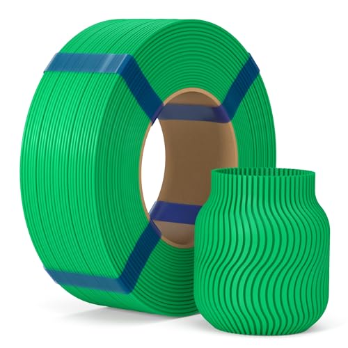 Image of ELEGOO PLA Basic Refill Filament 1.75mm Green 1KG, 3D Printer Filament No Spool Dimensional Accuracy + /- 0.02mm, 3D Printing PLA for Reusable Spool Refilling