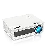 ★【Wide Compatibility & 90000 HRS LED Lamp】WiMiUS LED projector with 2*HDMI ports, 2*USB ports, 1*AV / VGA / 3.5mm Audio port, this full hd projector compatible with Amazon Fire TV Stick / Laptop / Blue-Ray DVD player / PS4 / Xbox / TV box / PC / Tablet / iPad / IOS and Android smartphones (a Wi-Fi dongle or external HDMI adapter is required). LampSave's advanced technology saves up to 70% of lamp power even with rapid heat dispersion, making the life of the LED lamp up to 90,000 hours.