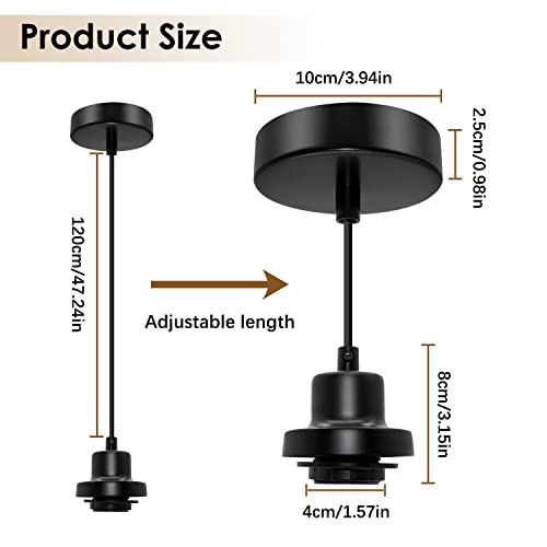 Mini Pendant Light Kit,Diy Pendant Lamp Cord,Industrial Pendant Lights,Farmhouse Pendant Light Fixtures,Black Hanging Light Fixtures,For Kitchen Island/Bedroom/Corridor,2 Pack #TOP1