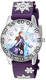 Gardez une trace de l'heure avec cette montre en plastique officielle Disney pour enfants d'ewatchfactory sur votre poignet. La montre affiche des œuvres d'art de votre personnage Disney préféré sur le visage, et est conçue avec des aiguilles des heures et des minutes étiquetées pour aider les tout-petits à apprendre à lire l'heure. Cette montre classique a une finition en acier poli mat et un mouvement japonais de précision pour une heure précise