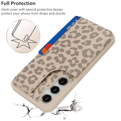 iCoverCase Compatible with Samsung Galaxy S24 Plus Case with Card Holder, S24 Plus Wallet Case for Women Men [RFID Blocking] PU Leather Protective Phone Case for S24 Plus 5G (Beige Leopard) by iCoverCase - Image 7