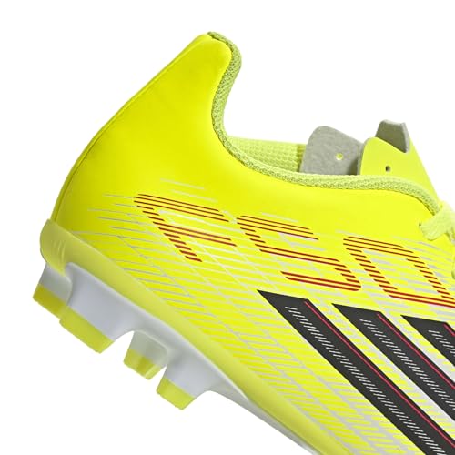 adidas Unisex Kinder F50 Club Firm Ground/Multi Ground Football Boots Kids, Team solar Yellow 2/core Black/Lucid red, 37 1/3 EU