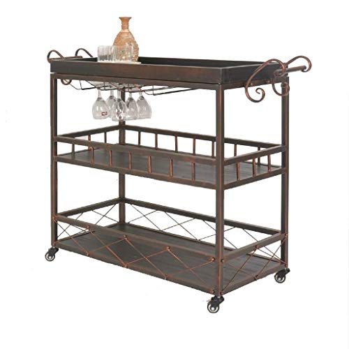 HUIBBGO Carros de Cocina con Ruedas, carritos para vinos, carritos de Bar para el hogar, carritos de Servicio, aparadores, estantes de Cocina, carritos de 3 Niveles.