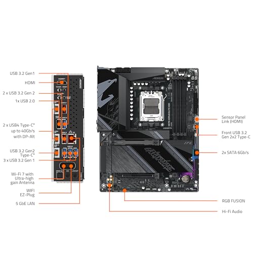 GIGABYTE Scheda madre AORUS Elite X3D AMD AM5 ATX X870 - Scheda madre - Immagine 8