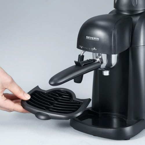 Miniatura 5 de Severin - Cafetera Espresso A Presión Con Espumador De Leche, Máquina De Café,Hasta 4 Tazas De Café De Barista, Negro, Ka 5978