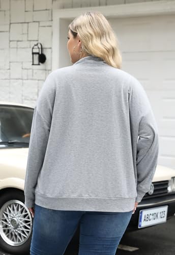 Celkuser Plus Size Casual Lightweight Long Sleeve Cardigan for Women Open Front Hoodies Sweatshirt with Pocket 1xl-4xl2