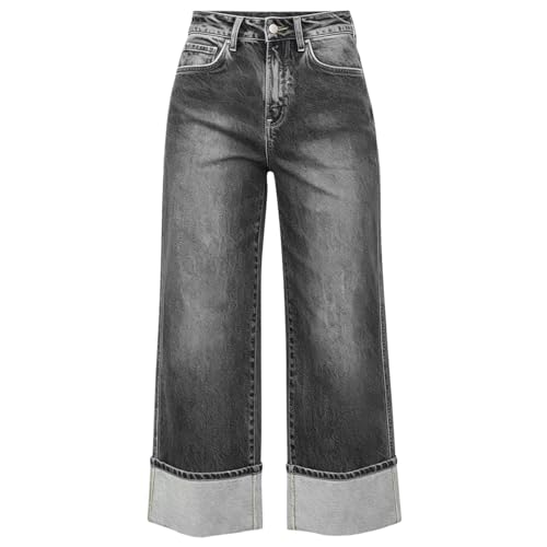 Pantalones vaqueros de pierna recta y silueta holgada con ajuste cómodo superior 5