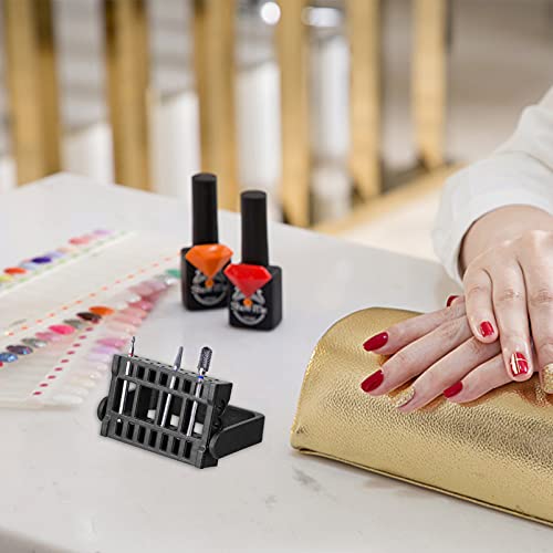 Soporte acrílico para manicura 2 piezas con 16 agujeros miniatura 2