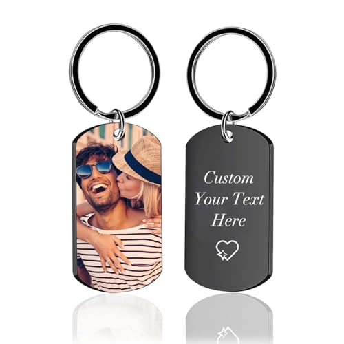 Custom Photo Keychain Personalized Double-Sided Key Ring