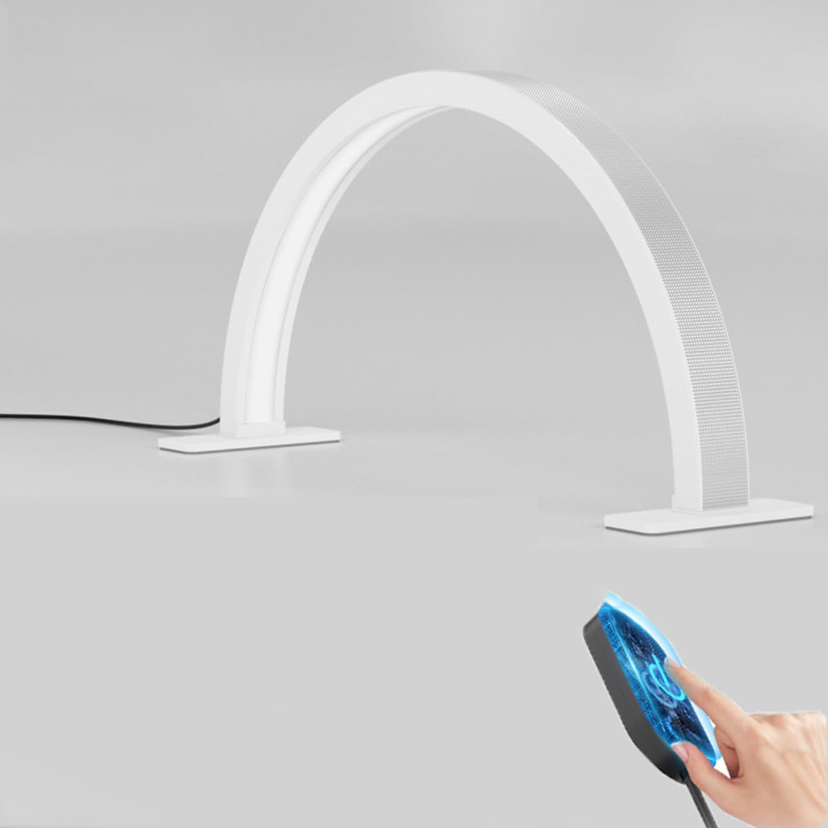 A Forma U Beauty Facialist Lampada Lunare per Strass, LED A Risparmio Energetico 3000k‑6000k 100‑240v Estetiste Luce Lampada 25w per Bellezza, Manicure, Cura della Pelle, Ciglia- White