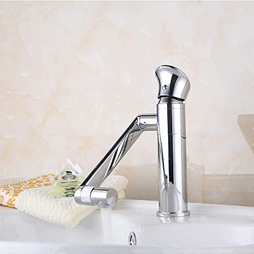 Robinet de cuisine eau chaude et froide orientable à bec haut cascade - 4