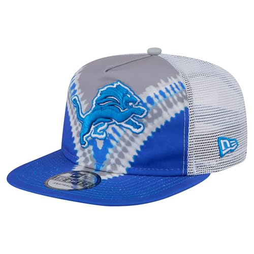 New Era Men's Gray/Blue Detroit Lions Throwback Dye Golfer Snapback Hat