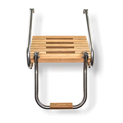 Whitecap 60903 Teak Swim Platform w/Ladder for Boats with Inboard/Outboard Motors