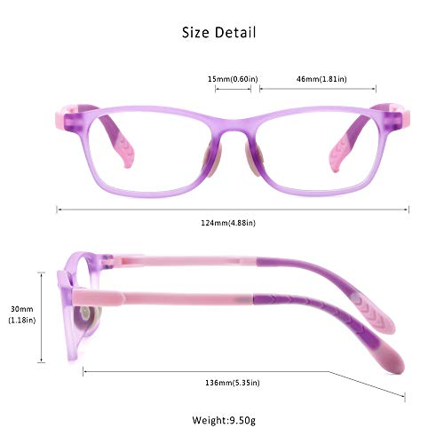 Image of LifeArt Kid Blue Light Blocking Glasses, Filter 85% of Harmful Blue Light, Anti Eyestrain and Blurry, Computer Glasses, Cut UV400 Anti Glare(Pink)