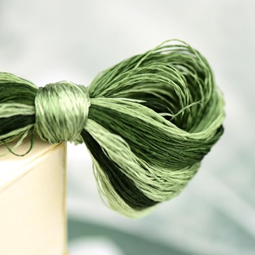 Image of Mulberry Silk Floss Embroidery Thread Floss-Cross Stitch Threads China Silk Woven Jewelry Threads DIY Sewing Kits (15)