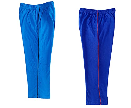 Image of indi weaves Girls Cotton Solid Capri 3 /4th Leggings (Pack of 2)