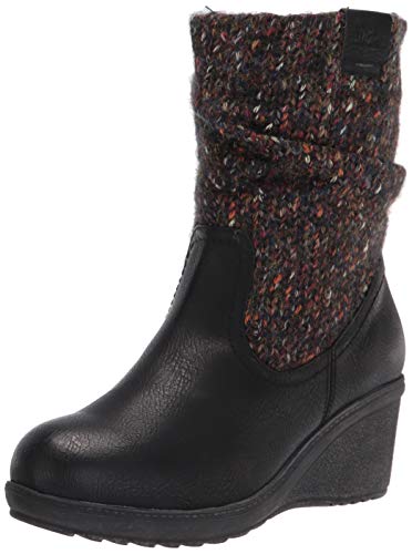MUK LUKS womens Pull Fashion Boot, Black, 8 US