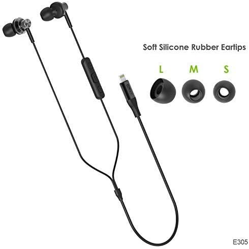 iDARS Lightning Headphone Earbud Earphone MFi Certified In-Ear Headphone with Microphone and Remote for iPhone X/ XS/ XS Max/ XR / 8/ 8Plus/ 7 / 7Plus/ iPad Pro/ iPad Air/ iPad Mini/ iPod (Black)