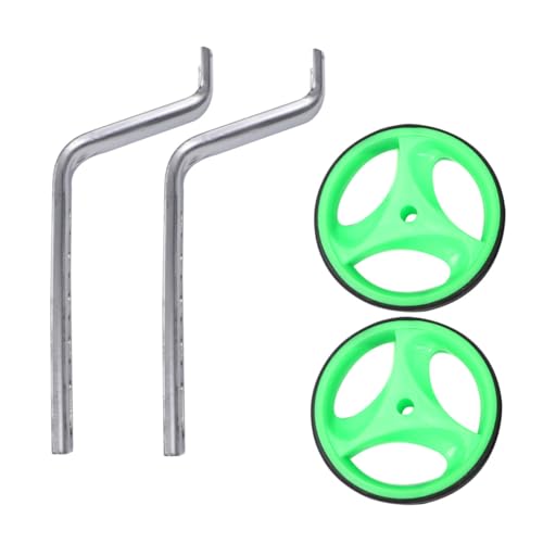 Mikinona Training Wheels para Bicicleta, Rueda Auxiliar de Balance Silenciosa con Soporte de 12-20 Pulgadas, Accesorios Estabilizadores Verdes para Aprendizaje y Conducción de Bicicletas