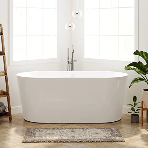 FerdY Shangri-La Modern Oval Freestanding Acrylic Bathtub #TOP24