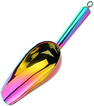 Meisha Cuchara de hielo de acero inoxidable, cuchara de metal grueso para alimentos, para cocina, bar, fiesta, boda, resistente, acabado espejo,