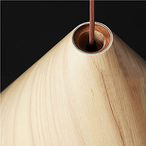 Lampe suspendue E27 bois art du fer éclairage restaurant - 7