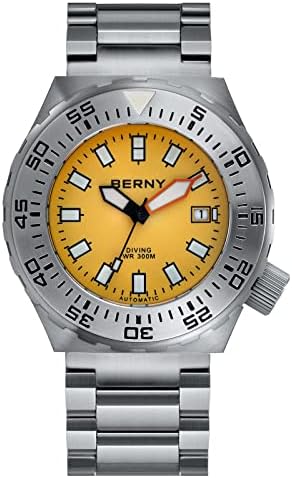 Reloj de buceo deportivo para hombre, con corona atornillada, 30 ATM, resistente al agua, vidrio de zafiro, puls