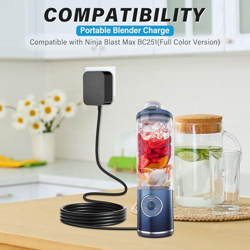 Cargador compatible para licuadora portátil Ninja Blast Max BC251 miniatura 4