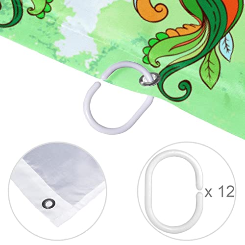 Rideau de douche de qualité supérieure mandala vert imperméable - 5