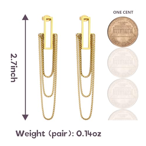 JUN MEIR'S 18K Gold Plated Drop Dangle Earrings for Women, Birthday Anniversary Jewelry Gifts for Wife, Mom, Best Friend4