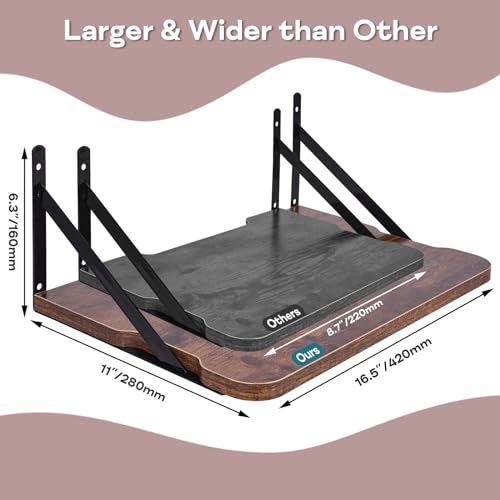 BEARUT Projektorregal, 41,1 x 27,9 cm (L x B), Projektor-Wandhalterung, schwebendes Regal, Projektor-Halterung, Router-Regal, Modem-Kabelbox, Regal für Xbox-Serie, PS5, PS4, UK MDF1