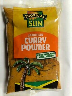 Tropical Sun Jamaican Curry Powder - Caribbean Spice Blend for Meat Fish andVeg Bold Flavour - All-Purpose Seasoning Free from Artificial Additives - 100g Pouch