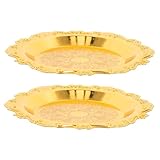 BAZEITFLOW 2 Stück Teiliges Dekoratives Snacktablett aus Robustem Material mit Feiner Mustergravur Multifunktional als Obst und Nussplatte Leicht Kompakt für Haushalt Küche und Wohnzimmer