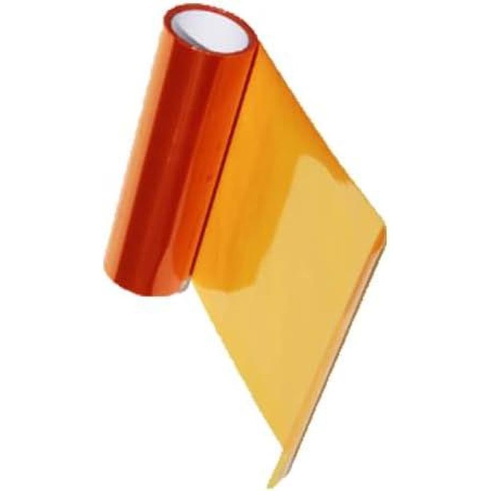 Vinilo para Faros Naranja 30 x 100 cm, Lámina de Colores para Faros, Película Protectora Adhesiva para Faros Delanteros, Pilotos Traseros y Luz Antiniebla, Compatible con Coche, Moto, Camión