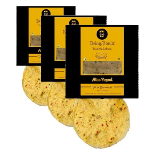 Image of Being Bania Aloo Papad,100% Natural And Handmade|Banarasi Aloo Papad|Potato Papads (Pack Of 6)),900 Gram