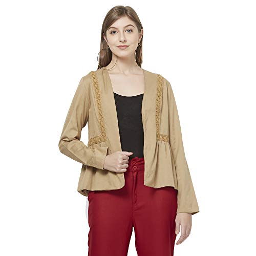 Image of FUSION BEATS Shrugs for Women, Open Neck Printed Shrugs Cardigan, Long Shrugs for Women, Sleeveless Sweater for Women, Overcoat for Women Summer Wear, Bohemian Shrugs for Women, Beach Wear