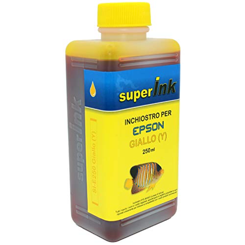 250ml-Amarillo-Tinta-superInk-especifica-para-la-Recarga-de-Las-impresoras-de-Epson-jeringa-10ml-con-Aguja-y-Tapa