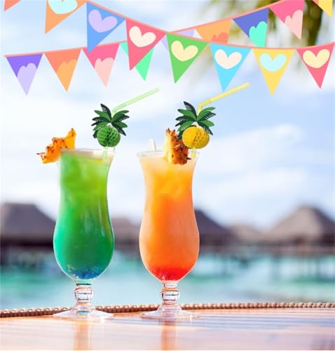20 pitillos plásticos desechables ajustables para beber miniatura 2
