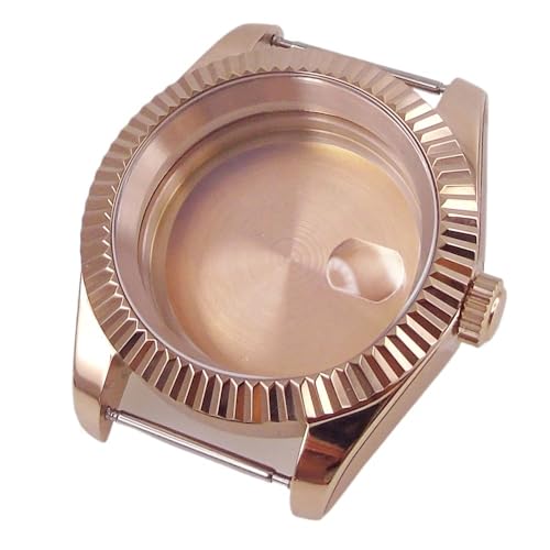 1�� 36/39mm �V���o�[ �S�[���h ���[�Y�S�[���h �a�t���x�[�� �X�e�����X�X�`�[�� �r���v�P�[�X NH35 NH36 4R35 4R36 ETA2824 PT5000 ���[�u�����g�ɓK��(Rose Gold A,Fit ETA2824 PT5000