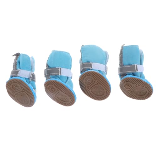 Toyvian 4Piezas Botas para Perros Antideslizante para Patas De Nieve y Reflectantes para Perros Pequeños