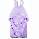 ROMASA Toddler Hooded Bath Towel Ultra Soft Towel Highly Absorbent Bathrobe Blanket for Boys Girls-