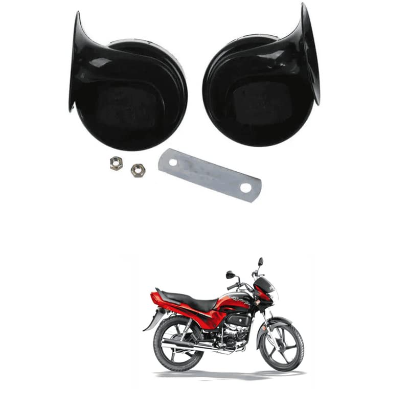 LOVMOTO Universal Electric Snail Horns 12V High and Low Horns Waterproof Auto Horn Loud Air Electric Horns with Brackets and Screws Comfortable For Pa-ssion Pl-us