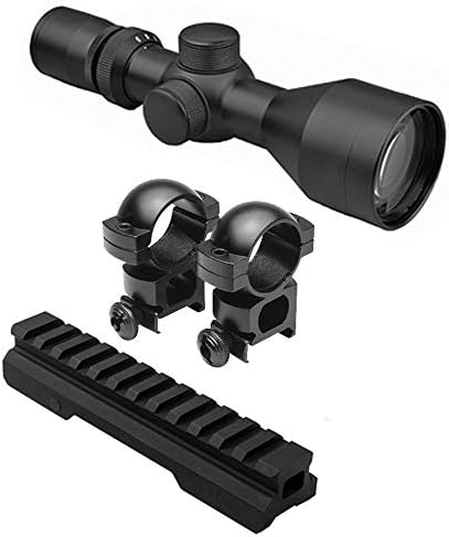 Optics Kit with Tactical 3-9x40 Compact Rifle Scope + Rings and Picatinny Mount Fits TACAMO Hurricane Blizzard Storm II Vortex Paintball Markers