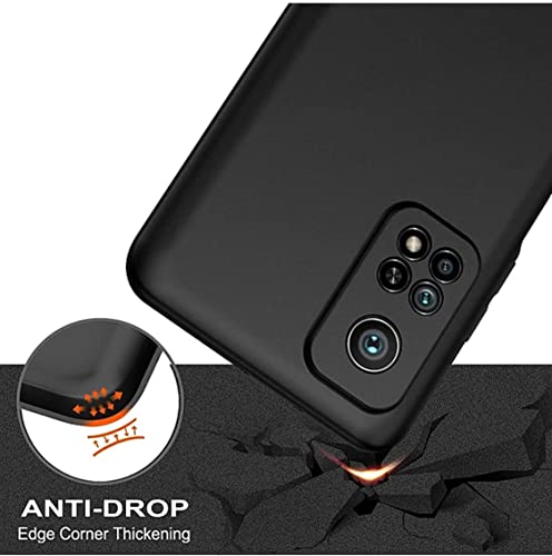 Image of Mobile Back Cover Case for Xiaomi Mi 10T / Mi 10T Pro (Silicone Case|CameraProtection|Black SC1510)