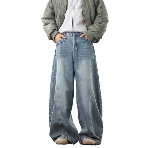 Wide Leg Denim Pants Loose Trousers Baggy Men's Jeans - Main Image