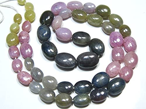 Saphirs africains naturels AA en perles ovales pour haute joaillerie LKBEADS