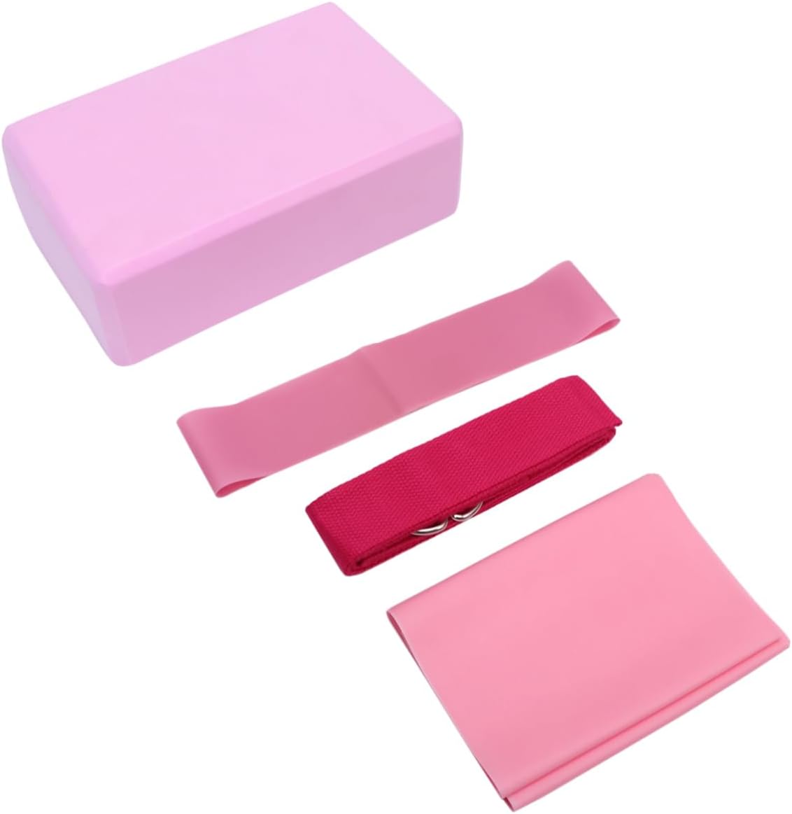 Yoga Tool Kit Yoga Mat Straps Blocks Resistance Ring Latex Pull Towel Stretching Accessories Fitness Set