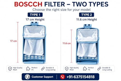 Image of Sanavya Size 17 cm Washing Machine Magic Filter | Lint Filter /Dust Filter /Waste Collector /Drain Jali for Semi & Fully Automatic Washing Machines (Compatible for Bosch. 17 cm)
